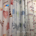 Polyester Sheer Printed Childre's Window Curtain Fabric